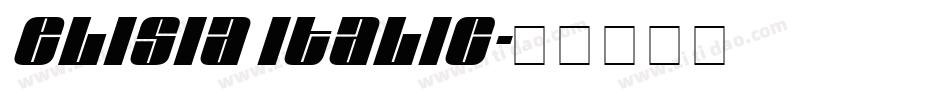 Elisia Italic字体转换